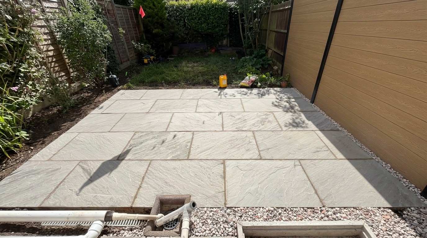 Newly laid patio